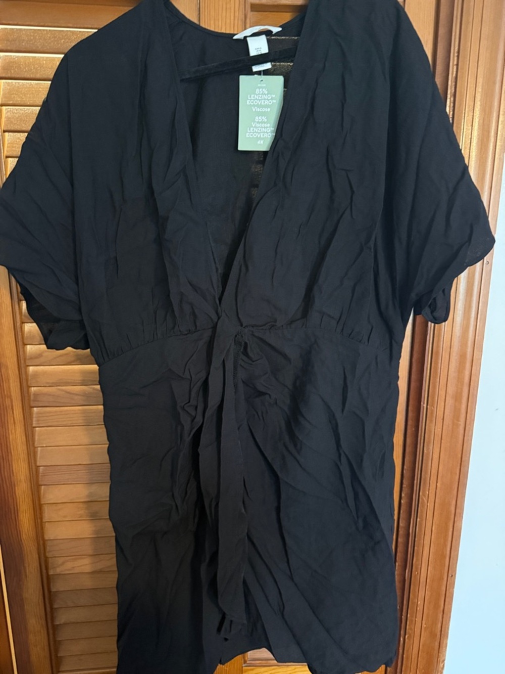 H&M Black Midi Wrap Dress